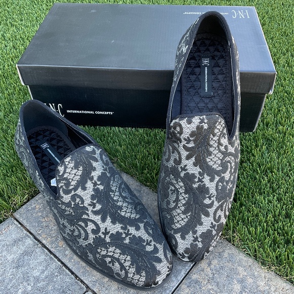INC Men’s Shoes - Black & Silver - Picture 1 of 4